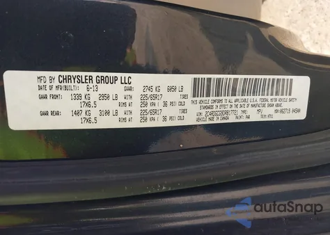 2013 Dodge Grand Caravan Sxt from USA, damaged, VIN 2C4RDGCG9DR817721